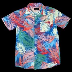 PACSUN Colorful Floral Hawaiian Button Down Men’s Small
